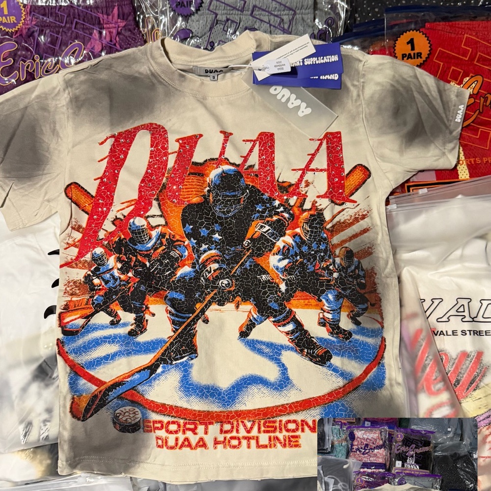 Duaa Hockey Graphic Tee - White & Red
